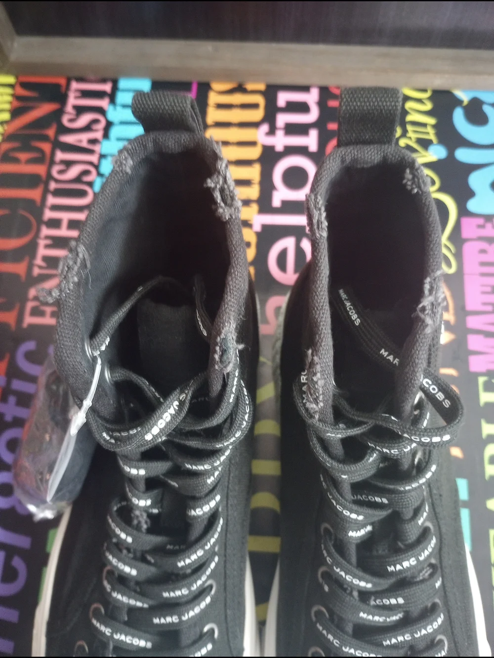 Black Canvas Marc Jacob High-Top Sneakers!.